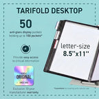 Tarifold Desktop Reference Display System, 50 Pockets, Expandable, Black - Image 2