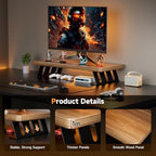 Monitor Stand - 24 Inch Wood Monitor Stand Riser, 220 Pounds Load Capacity Desk Monitor Riser for Laptop/PC/Printer, Desktop Stands Organizer for Home Office - Image 3