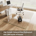 Koonmi Glass Chair Mat for Carpet, 60"x80" Thick Office Chair Mat - Image 2