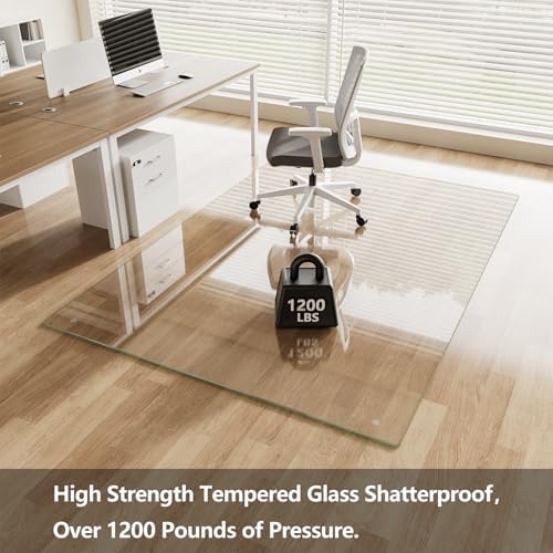 Koonmi Glass Chair Mat for Carpet, 60"x80" Thick Office Chair Mat - Image 2