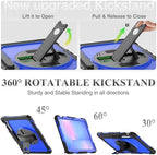 SEYMAC stock Case for Samsung Galaxy Tab S10 FE+ Plus 5G Tablet Case 13.1'' Protective with Screen Protector, Pen Holder, 360 Rotate Stand, Hand Strap, Shoulder Strap, Blue1 - Image 5
