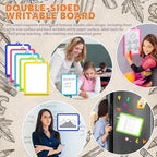 Outus 24 Pcs Dry Erase Mini White Boards Bulk 8.5 x 11'' Small Magnetic Whiteboard Double Sided Colored Writing Boards for Kids Students Locker Fridge (Colorful) - Image 5