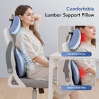 FLORICH Lumbar Support Pillow and Neck Pillow for Office Chair Car, Ergonomic Memory Foam Back Support for Office Gaming Chair Driving Seat Wheelchair, Relieves Neck, Back & Sciatica Pain – Blue - Image 5