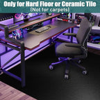 Office Chair Mat for Hardwood Floor: 63" x 51" Extra Large Black Office Chair Mats Anti-Slip Desk Floor Mat for Hardwood Floors Heavy Duty Sturdy Floor Protector Mat Under L Computer Desk - Image 5