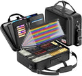 Tamfile Fireproof Document Box with Lock, Large Hard File Organizer, Black by Tamfile