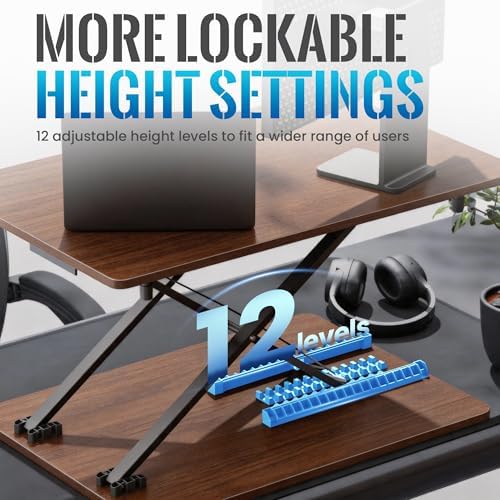 Standing Desk Converter, 25.16" x 15.75", Natural Wood - Image 6