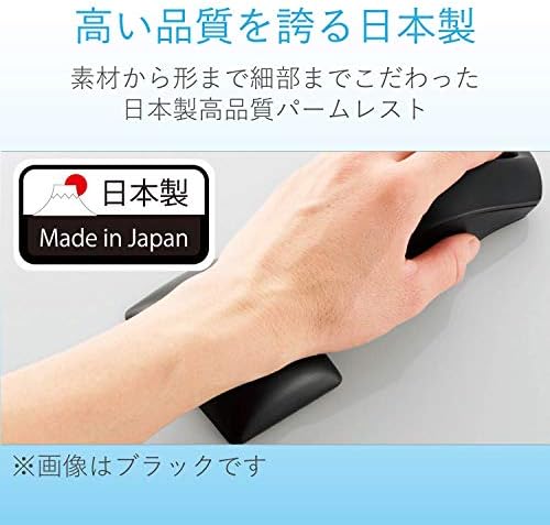ELECOM Wrist Rest FITTIO Short Type Fatigue Reduction Ergonomic Design Comfortable Memory Foam Anti Skid White MOH-FTRWH - Image 3