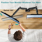 MOUNT PRO Ultrawide Dual Monitor Arm for Max 43" Monitor, Holds up to 33lbs - Image 3