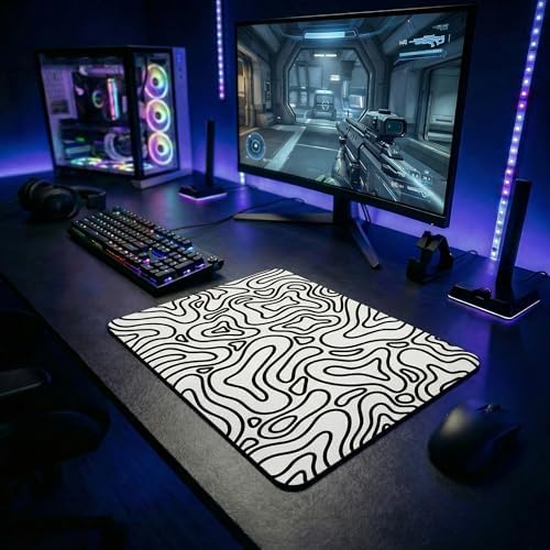 Tempered Glass Gaming Mousepad, 16x20 inch Mountains White Tempered Glass Mousepad, Professional Esport MousePads, Durable Mouse Mat, Smooth Surface - Image 3