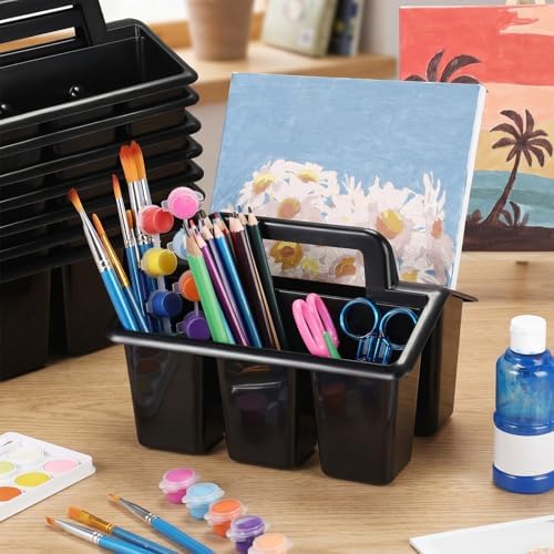 GlikCeil 24 Pcs Classroom Caddy Storage Basket with Handle,Black - Image 6