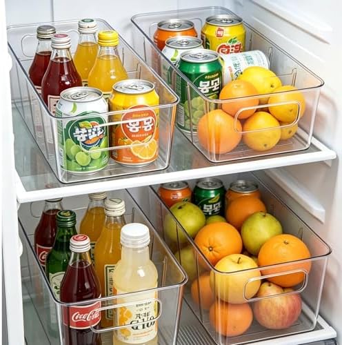 SPACELEAD 8 Pack Clear Plastic Storage Bins for Home Organization - Image 6