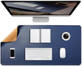 Cork Office Desk Mat, 55.1"x23.6" Dual-Sided Large Mouse Pad, PU Leather Desk Pad Mat Non-Slip Waterproof for Home Work(Black,55.1"x23.6") by Unknown