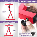 Liquid Stands Piano Keyboard Stand - Z Style Adjustable and Portable Heavy Duty Music Stand for Kids and Adults -Fits 54-88 Key Electric Pianos - Sturdy Musical Keyboard Stand (Red) - Image 3
