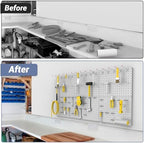 WALMANN 6-Pack 12"x16" Pegboard Panels for Garage, Tool Organizer Pegboards - Image 7