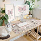 iCasso Beige Keyboard Mat 35.4"x15.7", Desk Protector for Workspace - Image 6