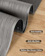 Blvornl Ultra Large Office Chair Mat for Hardwood Floor, Rolling Chair Mat for Hard Wood, Large Anti-Slip Hard Floor Protector, Heavy Duty Computer Desk Rug for Office and Home 47.2"*60" Grey - Image 3