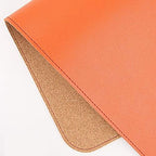 Ruby Lil Natural Cork & Leather Desk Writing Mat, Dual Use Desk Matt for Desktop,Multifunctional Office Desk Pad, PU Leather Mouse Pad,Orange,35"x 18" by RubyLil