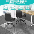 Office Chair Mat for Low Pile Carpet, Clear Heavy Duty Chair Mat with Lip - Image 6