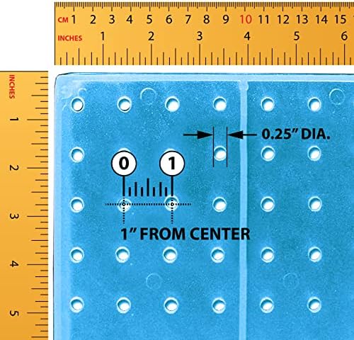 Azar Displays 701414-BLU-4C32 Rotating Countertop Display Kit with Peg Hooks Included, 14 Inches Wide x 14 Inches Deep x 20 Inches High, Pegboard Spinner Organizer, Blue - Image 6