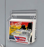 Marketing Holders Brochure Box with Lid Metal Mount Clear Acrylic Outdoor Postcard Holder for 7.5" x 5.5" Advertisements and 3.5" x 2" Business Cards with Take One Sticker Hangs On Smooth Surfaces - Image 2