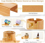 Couch Arm Tray with 360° Rotating Cup Holder,Fit Arms 5" and Wider - Image 6