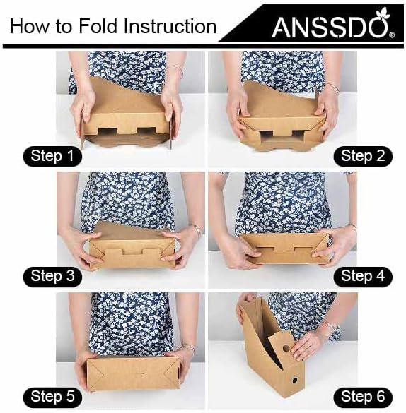 ANSSDO 24 Pack Brown Kraft Cardboard Magazine Holder Bulk - Image 6