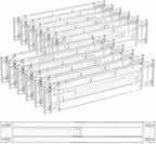 Yieach 12 Pack Clear Expandable Deep Drawer Separators From 15 to 21'' - 3.2 Inch Tall Acrylic Drawer Dividers for Clothes,Dresser Drawer Dividers for Dresser,Baby Nursery,Clothing,Sock or Underwear by Yieach