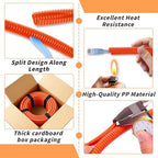 Oleitodh 100 ft 3/4 in OD Orange Split Wire Loom Tubing, with 50 Ties - Image 3
