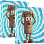 ALAZA Brainrot Tung Tung Tung Sahur (5) 3 Ring Binder 1.5 Inch Three Ring Office Binders w/clipboard & 3 Pockets, Hold 200 Sheets, 2 pcs by ALAZA