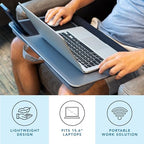 LAPGEAR Home Office Pro Lap Desk – Silver Carbon, Fits 15.6” Laptops - Image 2