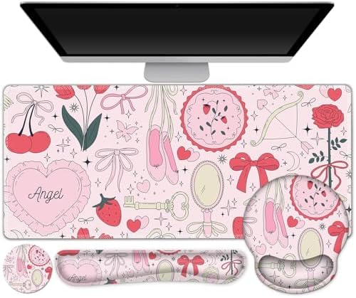 Gaming Mouse Pad, 4in1 XXL Mousepad Large Desk Mat, Cute Desk Pad Protector by ToLuLu