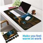 Memory Foam Keyboard Wrist Rest Desk Mat Set, Enchanted Book Portal - Image 6