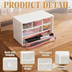 Briwooody 6 Pack Small Drawer Organizer Stackable Desktop Storage, White - Image 4