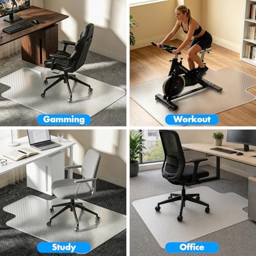 Office Chair Mat for Carpet - 36x48 Inch Heavy-Duty Protection for Low Pile Plastic Computer Desk Floor Protectors for Chairs - Image 5