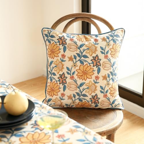 ISAENNE Linen Square Throw Pillow Cover,Set of 2,20"x12"-Estevan B - Image 2