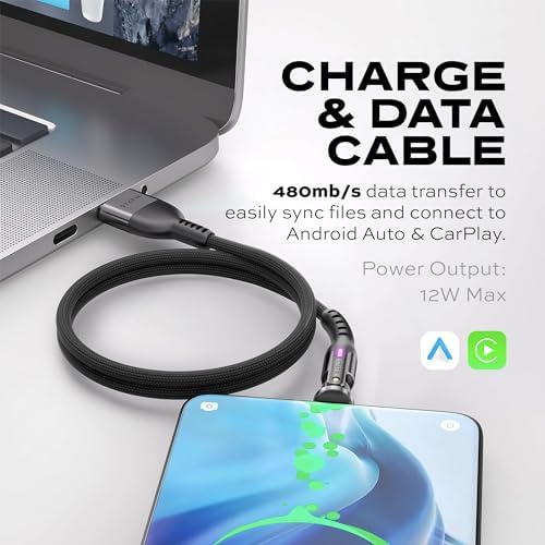 Statik PowerPivot 90° USB-A to USB-C Right Angle Cable, 12W - Image 5