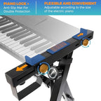 Keyboard Stand Piano w/ Wheels Duty Piano Stand Z Style Adjustable - Image 4