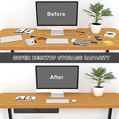 GOME Under Desk Slide out Pencil Drawer with Space Divider Design for Storing Pencil and Office Accessories, Underdesk Pull out Tray Organizer Mounted for Sit Stand Workstation - Image 7