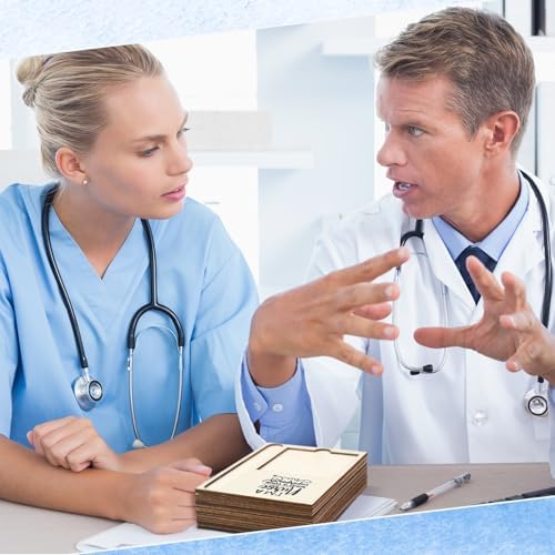 Thenshop 72 Pcs Christmas Nurse Appreciation Gifts Nurse Week Gifts Christmas Bulk 24 Inspirational Wooden Sticky Notes Holder 24 Sticky Notes 24 Ballpoint Pens for Doctor Coworker to Do List Supplies - Image 3