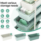KINGBOARD Slim Rolling Cart with 4 Drawers, Metal Utility Storage Cart - Image 3