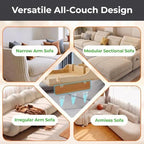 Couch Tray Insert with 2 Cup Holders, 2-in-1 Bamboo Insert & Flat Sofa Organizer, Fits Sectionals or Ottomans for Drinks, Snacks and Remotes, 15.35" x 9.84" - Image 6