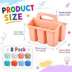 8 Pack Classroom Caddy Storage Basket with Handle (Boho) - Image 2