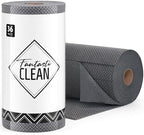 Fantasticlean Microfiber Cleaning Cloth Roll- 18'' x 12'', 36 Sheets (Grey) by Fantasticlean