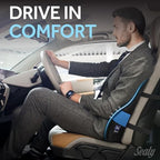 Sealy High Back Memory Foam Lumbar Support Pillow for Office Chair or Gaming Chair, Orthopedic Back Pillow for Car Seat, Black - Image 3