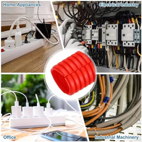 MECCANIXITY 1" 20ft Split Wire Loom Tubing w/Installation Tool Red - Image 6