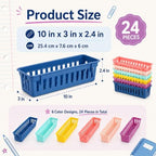 24 pcs Bright Pencil Basket Dispenser for Classroom Pencil Holder for Desk - Image 2