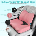 FLORICH Car Seat Cushion and Back Support for Office Chair Memory Foam Chair Cushions Pressure Relief Seat Pads with Gel Massage Point Lumbar Support Relief Sciatica & Tailbone (Light Pink) - Image 2