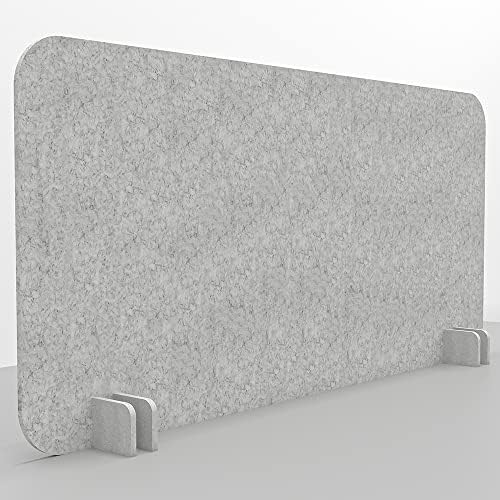 Escape 16" Freestanding Desk Divider | Eco-Friendly Acoustic Privacy Screen | Noise Reducing Desk Partition | 35" Wide | Dark Blue - Image 2