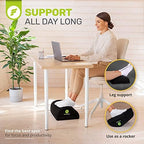 ErgoFoam Adjustable Foot Rest for Added Height - Mesh Orthopedic Teardrop Design - Large Premium Under Desk Foot Rest - Most Comfortable for Lumbar, Back, Knee Pain (Black) - Image 6