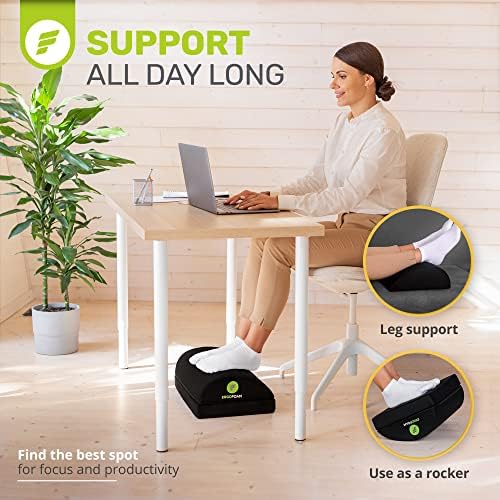 ErgoFoam Adjustable Foot Rest for Added Height - Mesh Orthopedic Teardrop Design - Large Premium Under Desk Foot Rest - Most Comfortable for Lumbar, Back, Knee Pain (Black) - Image 6